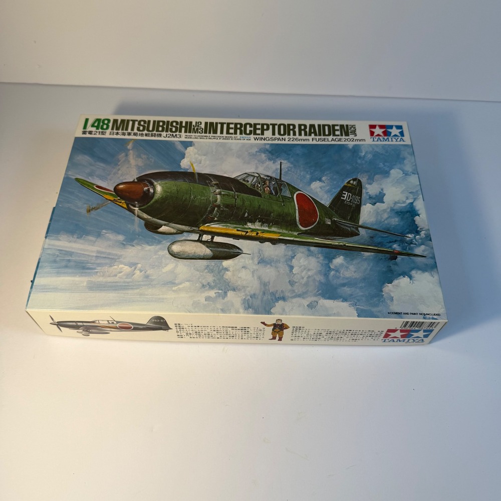 Tamiya 1/48 Mitsubishi J2M3 Raiden Jack 61018 Model Kit Unbuilt Bagged